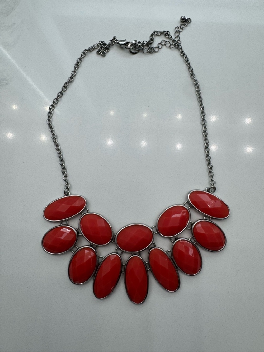 Dark Orange Statement Necklace!